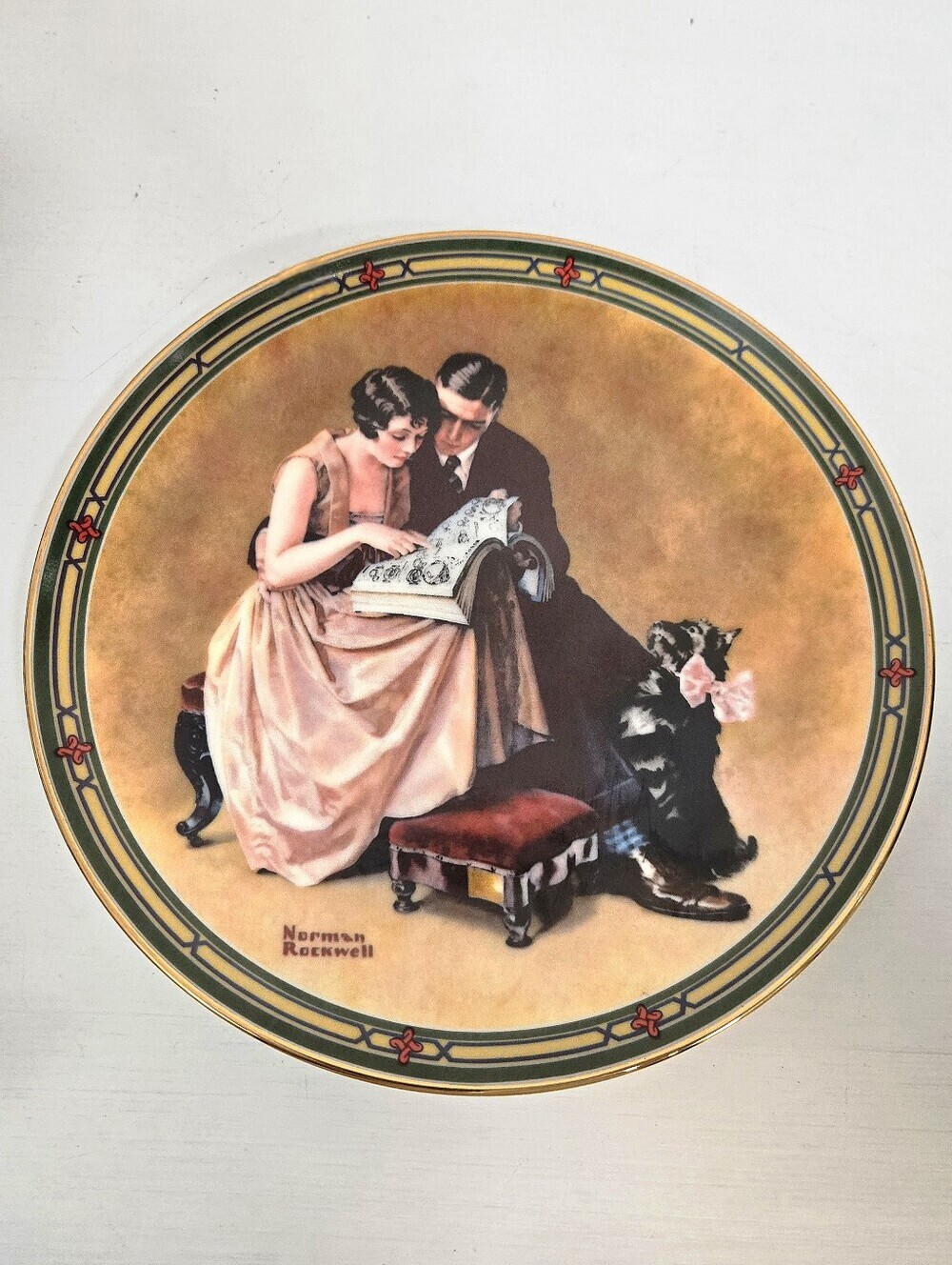 Vintage Norman Rockwell "A Couple's Commitment" Decorative Plate ~ EUC